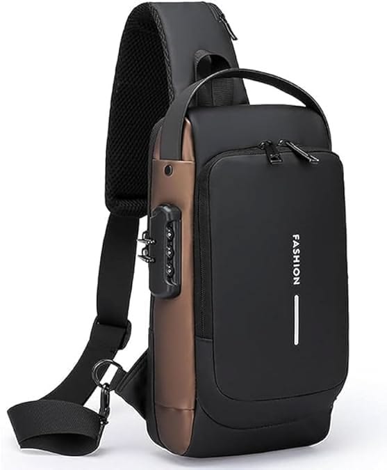 Premium Anti-Theft Crossbody Chest Bag with USB Charging Port | Waterproof Sling Bag for Travel & Daily Use