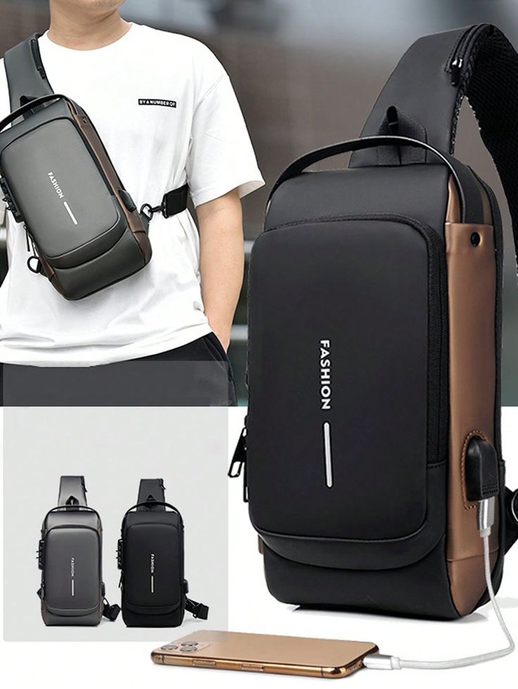 Premium Anti-Theft Crossbody Chest Bag with USB Charging Port | Waterproof Sling Bag for Travel & Daily Use